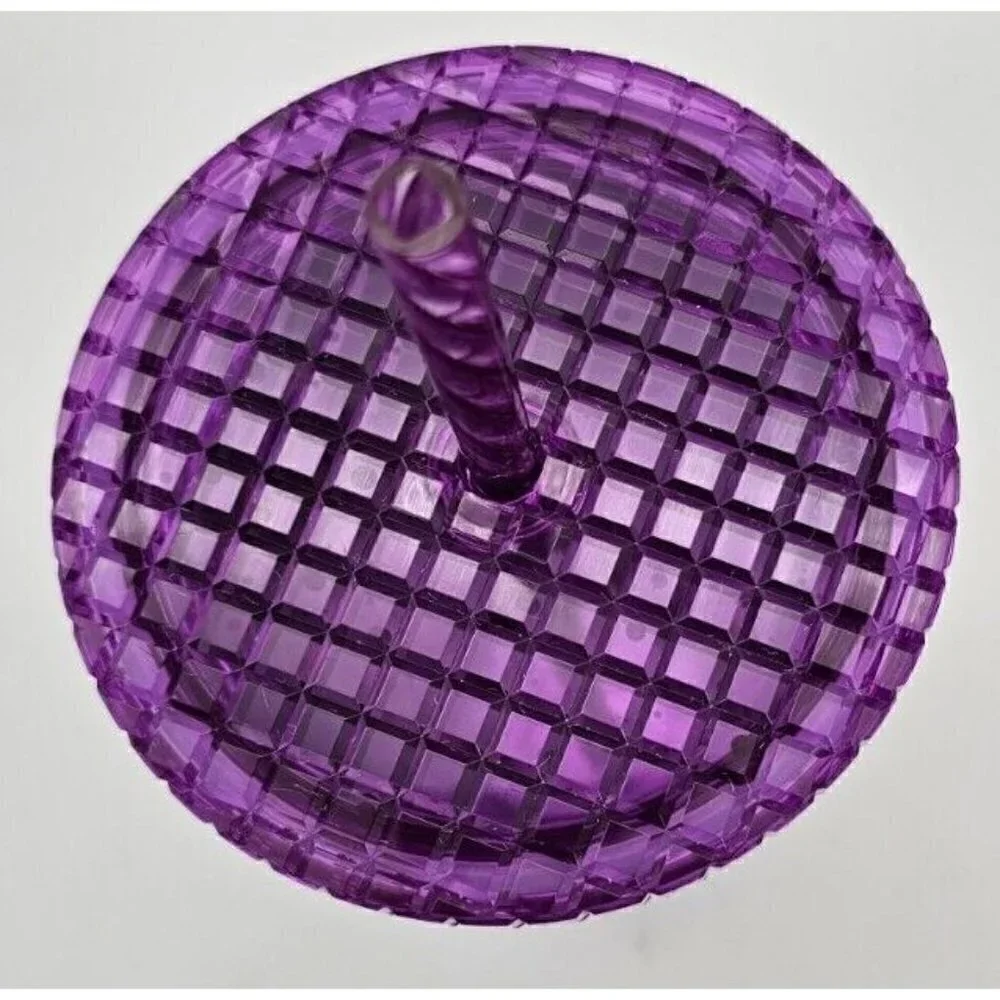 STARBUCKS Summer 2021 Pink and Purple Grid Tumbler 24oz Cold Cup Pre-owned